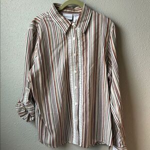 NWT Alfred Dunner Women’s Button Up Shirt Size 16